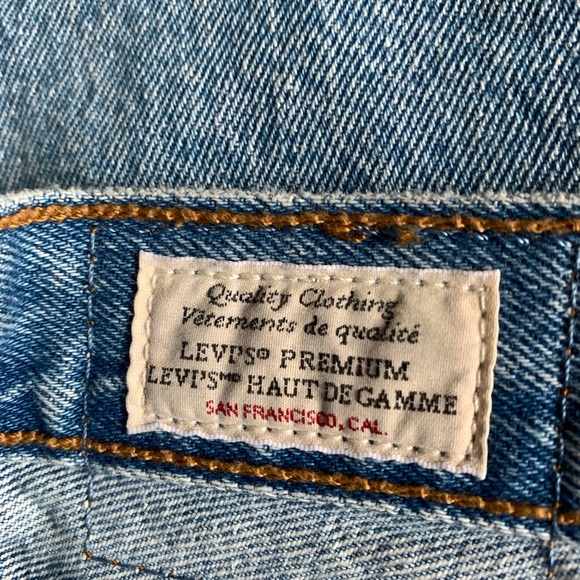 BLUE 501 MID WAIST STRAIGHT LEG RIPPED LEVI’S JEANS - Picture 2 of 8